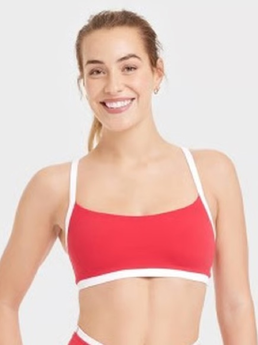 All In Motion Red Two Tone Women’s Sports Bra - XXL